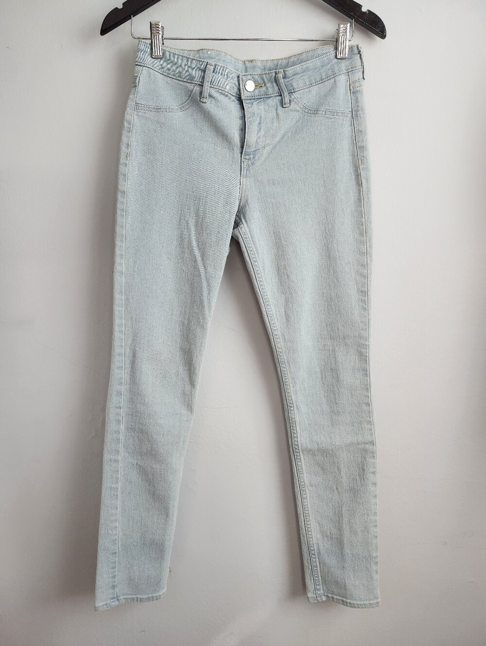 H&M Women's Light Blue Stretch Skinny Ankle Length Jeans Y2K  Rockstar 27